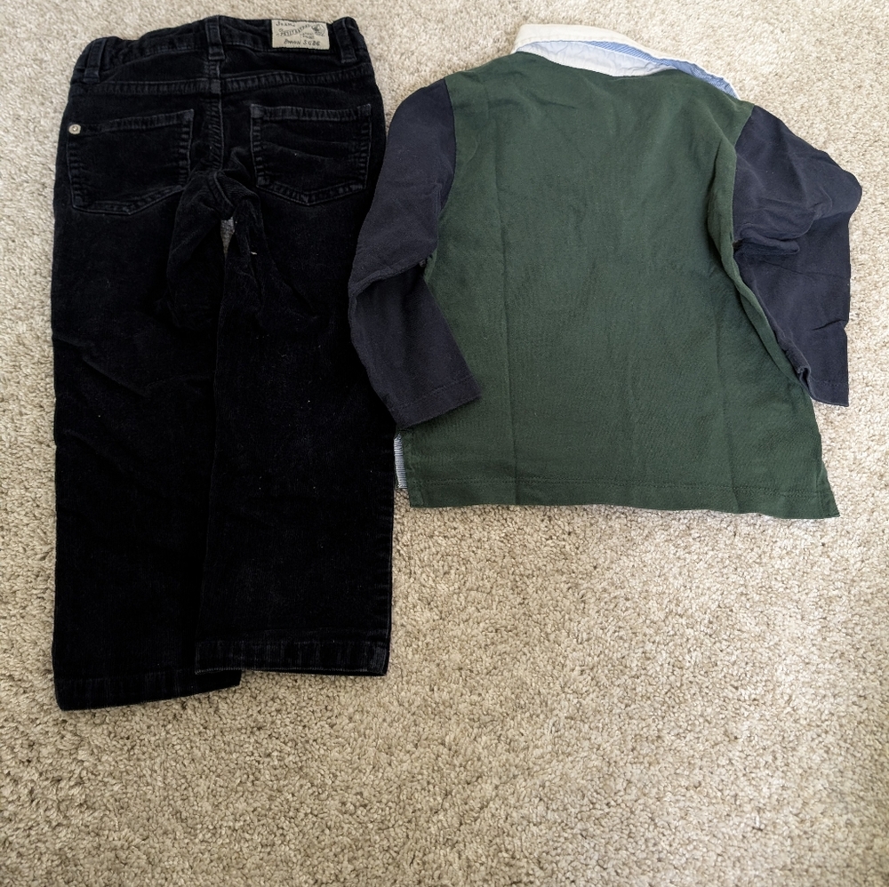 Petite Bateau Long Sleeve & Corduroy Jean Set - 3Y - Picture 2 of 4